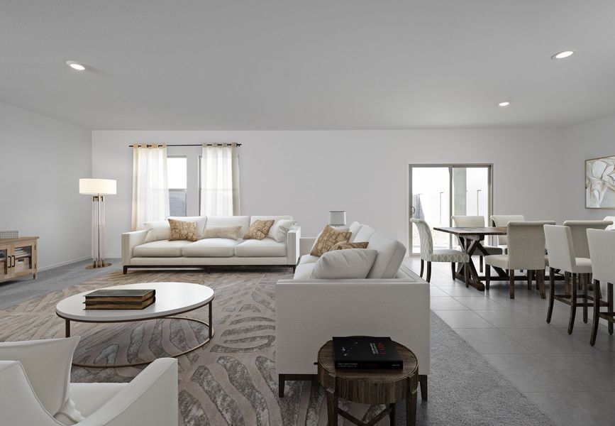 Furnished interior in a model home at Amarillo Creek in Maricopa (Image 7).