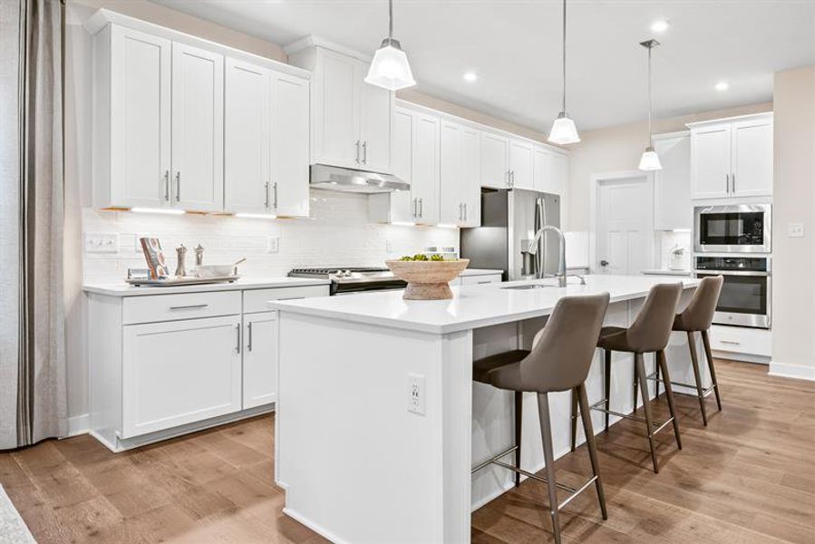 Furnished interior in a model home at South Haven in Murfreesboro (Image 4).