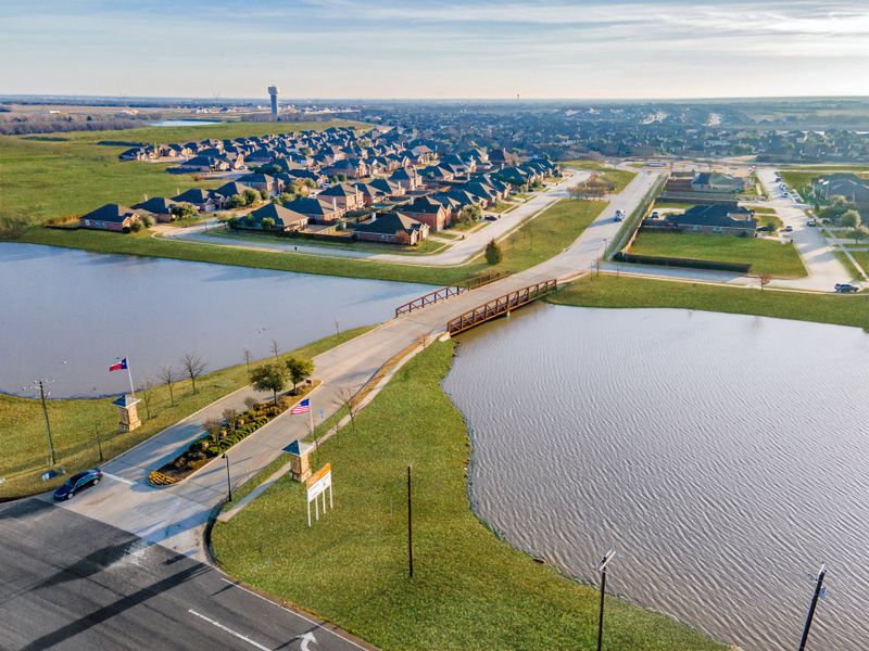 Aerial view of the Verandah: Meadows 50' community in Royse City, TX, showing layout and nearby surroundings (Image 11).
