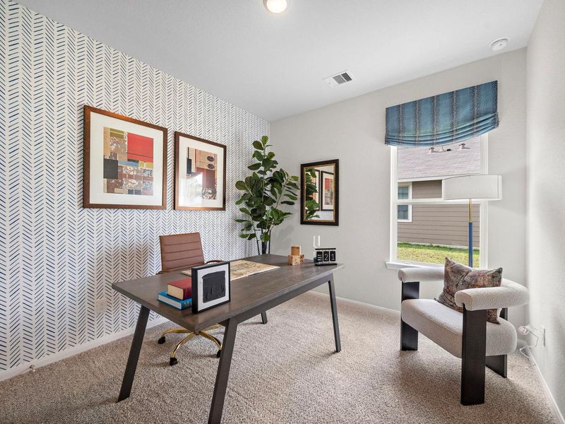 Furnished interior in a model home at Liberty Estates in Cleveland (Image 17).