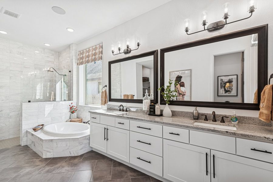 Furnished interior in a model home at Grand Central Park 55' Homesites in Conroe (Image 20). Furnished interior in a model home at Grand Central Park 55' Homesites in Conroe (Image 20).