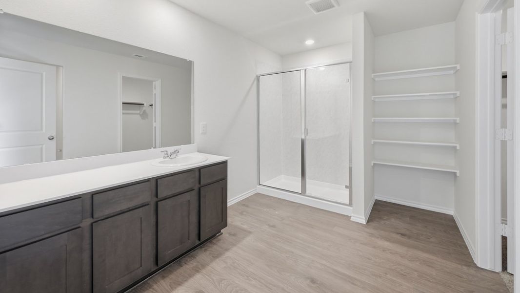 Furnished interior in a model home at Whitewing Trails in Princeton (Image 7).