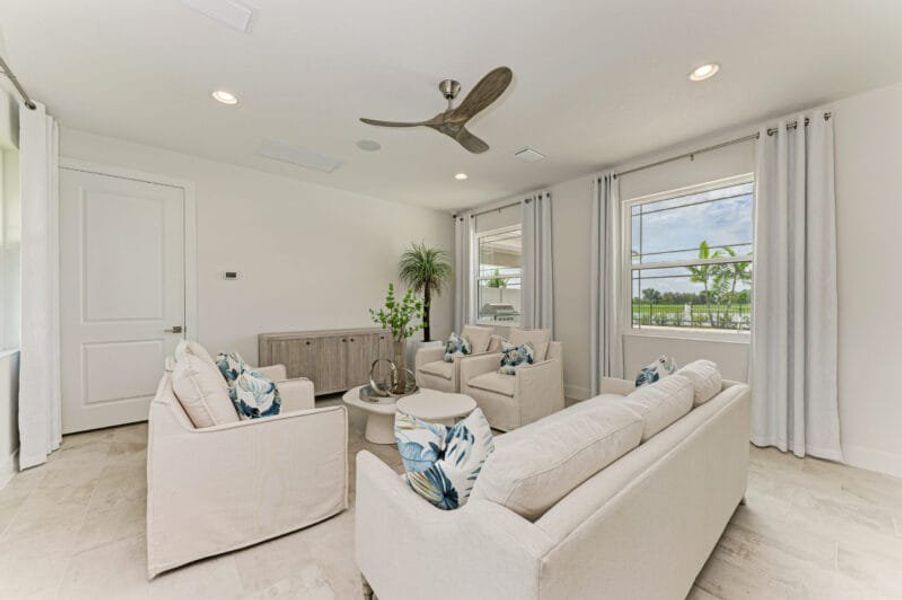 Furnished interior in a model home at The Laurels in Parrish (Image 57).
