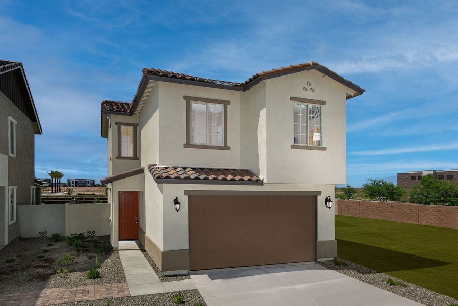 Front exterior of a home in the Greenpointe at Eastmark community, located in Mesa, AZ (Image 11).