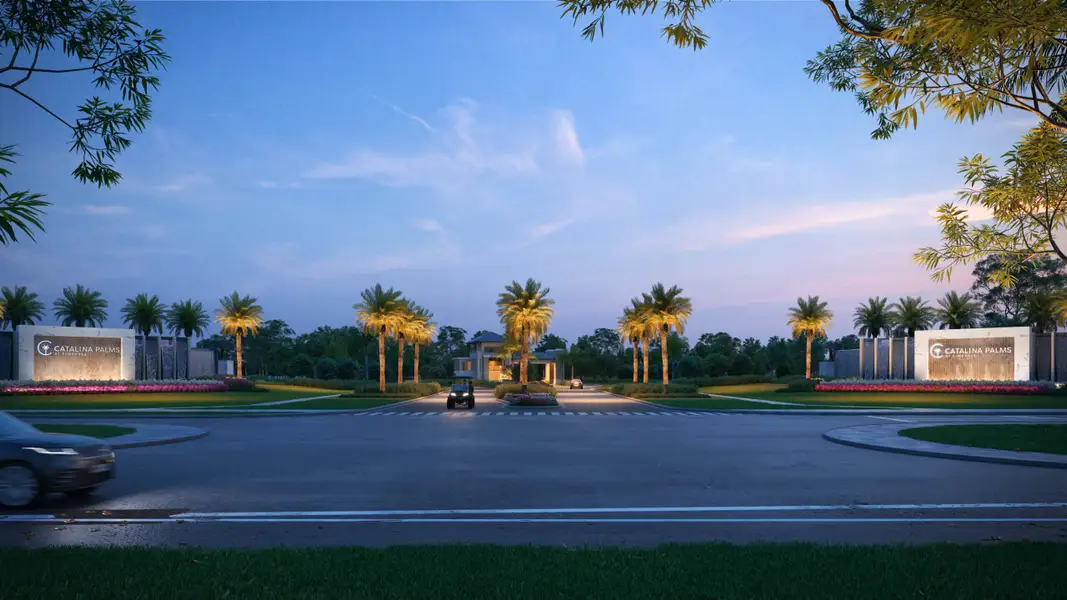 Entrance to the Catalina Palms at Sundance community in Port St. Lucie, FL, featuring signage and landscaping (Image 5). Entrance to the Catalina Palms at Sundance community in Port St. Lucie, FL, featuring signage and landscaping (Image 5).