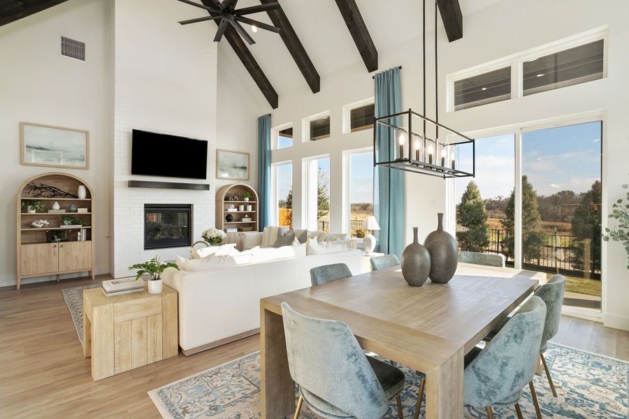 Furnished interior in a model home at Lily Creek at Sutton Fields in Aubrey (Image 104).