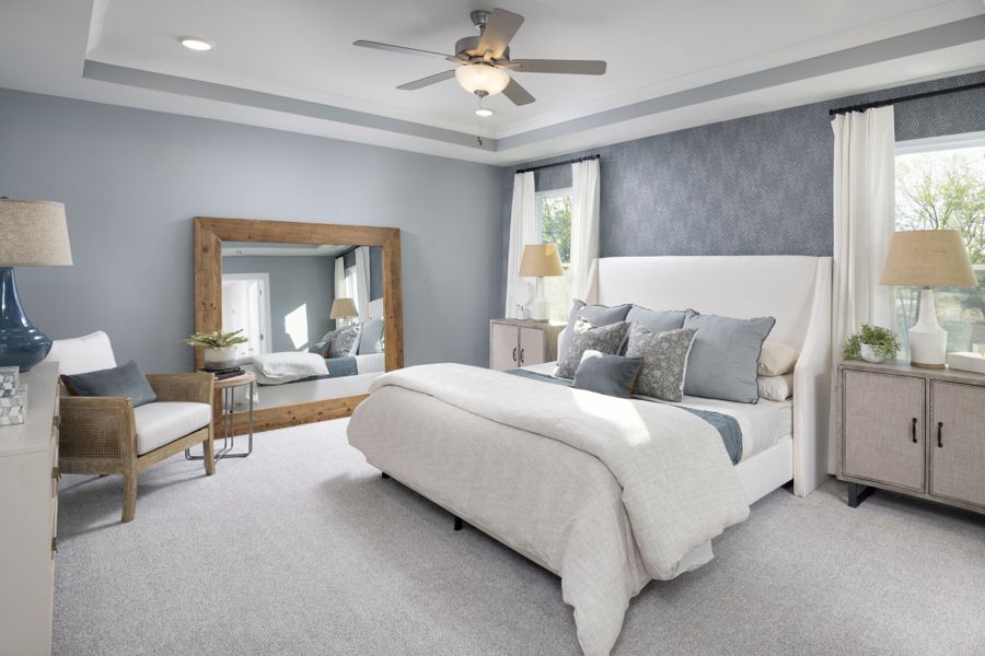 Furnished interior in a model home at Cardinal Landing in Coats (Image 9).