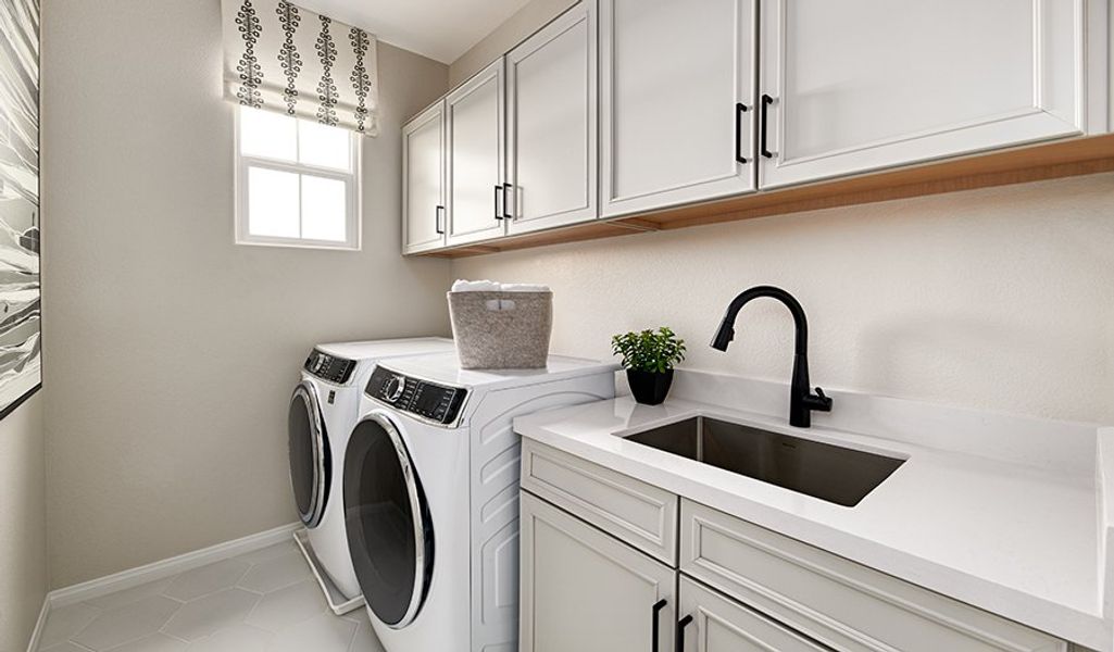 Furnished interior in a model home at Seasons at Star Valley in Tucson (Image 26).