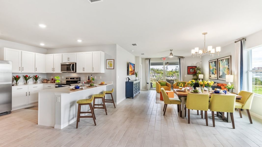 Furnished interior in a model home at Sea Cove in Punta Gorda (Image 8).