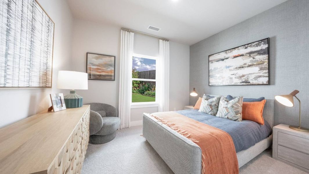 Furnished interior in a model home at The Meadows in Denton (Image 29).