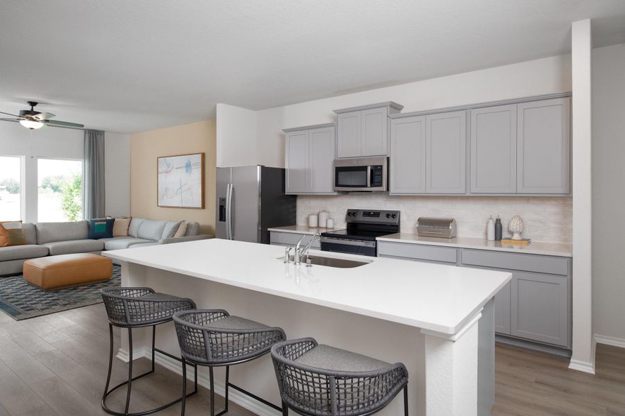 Furnished interior in a model home at Meadows at Hennersby Hollow 40's in San Antonio (Image 5).