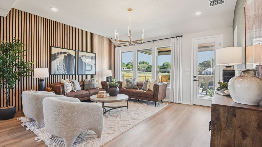 Furnished interior in a model home at Clear Creek in New Braunfels (Image 6).