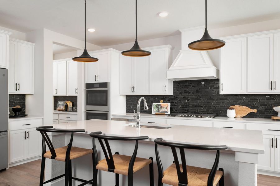 Furnished interior in a model home at View at the Reserve in Mansfield (Image 32).