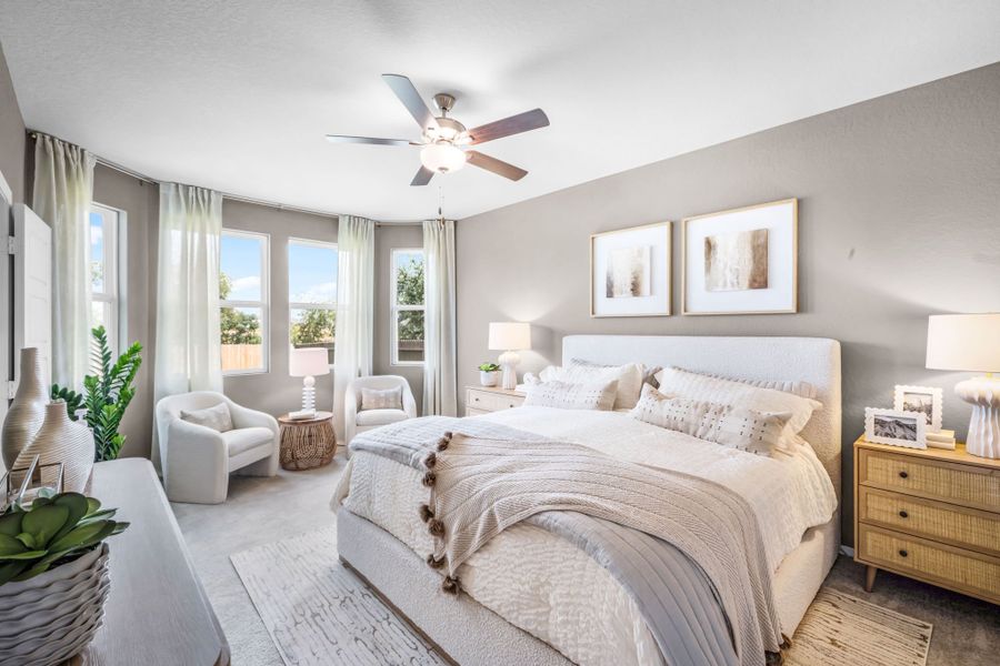 Furnished interior in a model home at Applewhite Meadows in San Antonio (Image 37).