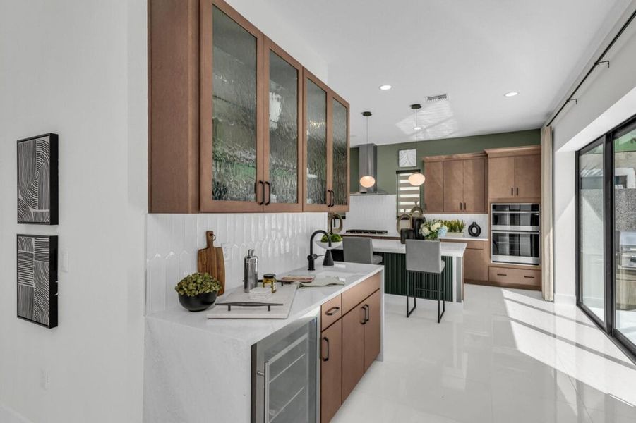 Furnished interior in a model home at Aqua in Bradenton (Image 221).