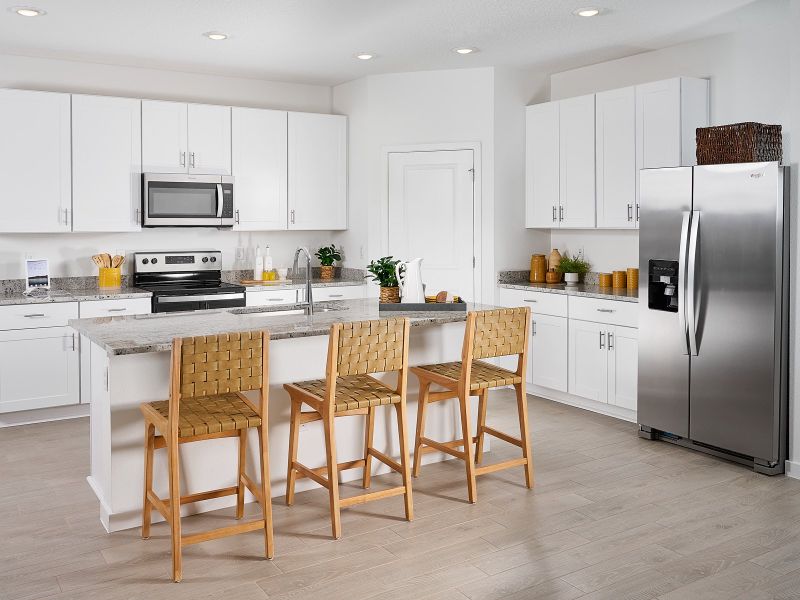 The kitchen of the Orchid at the Lake at Bella Lago.