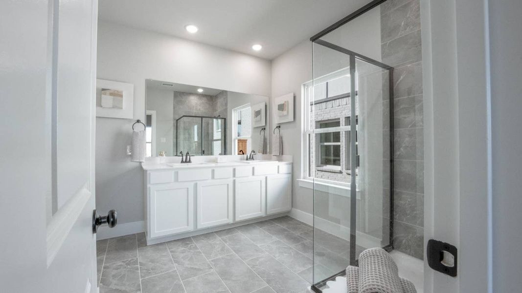 Furnished interior in a model home at The Meadows in Denton (Image 24).