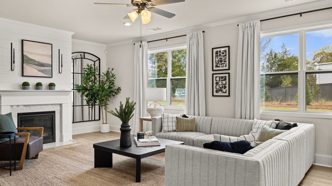 Furnished interior in a model home at Haven Abbey in Cumming (Image 37).