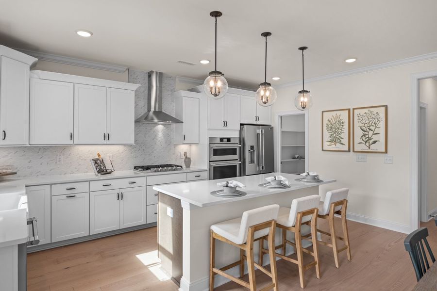 Furnished interior in a model home at Ashland in New Hill (Image 16).