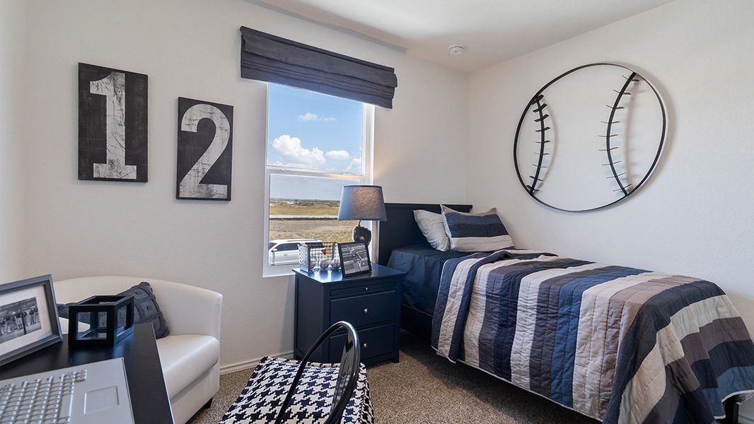 Furnished interior in a model home at Sereno Springs in Converse (Image 26).