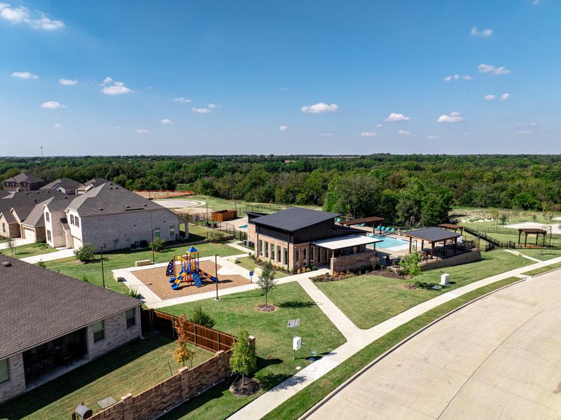Aerial view of the The Villages of Hurricane Creek community in Anna, TX, showing layout and nearby surroundings (Image 1). Aerial view of the The Villages of Hurricane Creek community in Anna, TX, showing layout and nearby surroundings (Image 1).