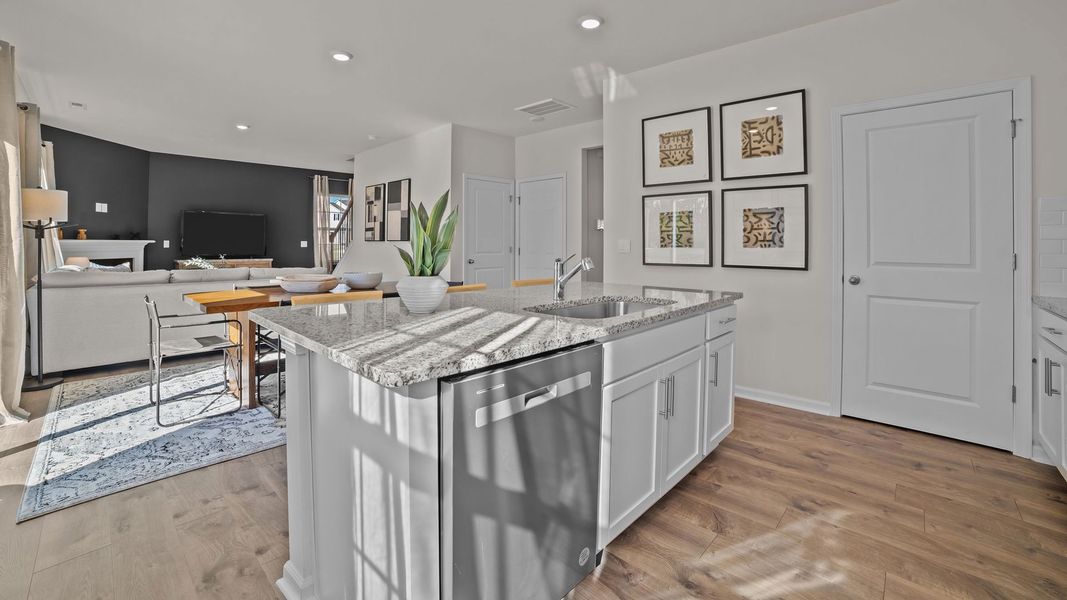 Furnished interior in a model home at Bedford Place in Wilson (Image 23).