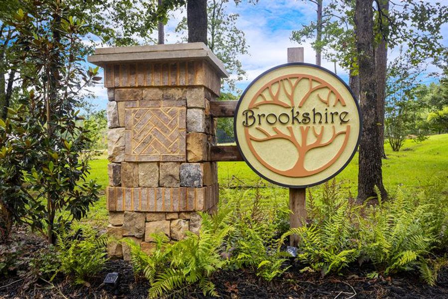 Entrance to the Brookshire Estates community in Sanford, NC, featuring signage and landscaping (Image 2). Entrance to the Brookshire Estates community in Sanford, NC, featuring signage and landscaping (Image 2).