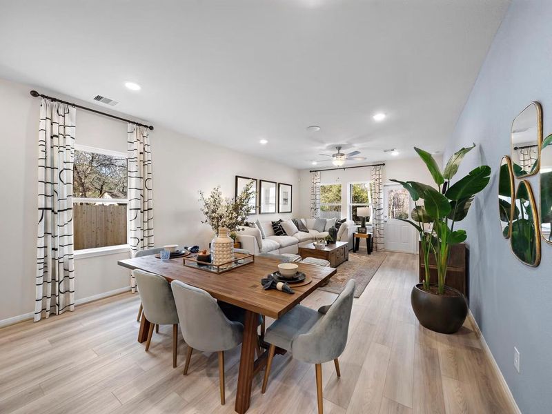 Furnished interior in a model home at Saddle Creek Ranch in Cibolo (Image 7).