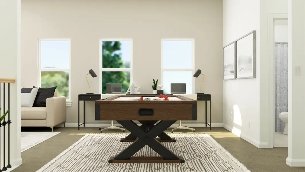 Furnished interior in a model home at Voss Farms: Classic Collection in New Braunfels (Image 19).