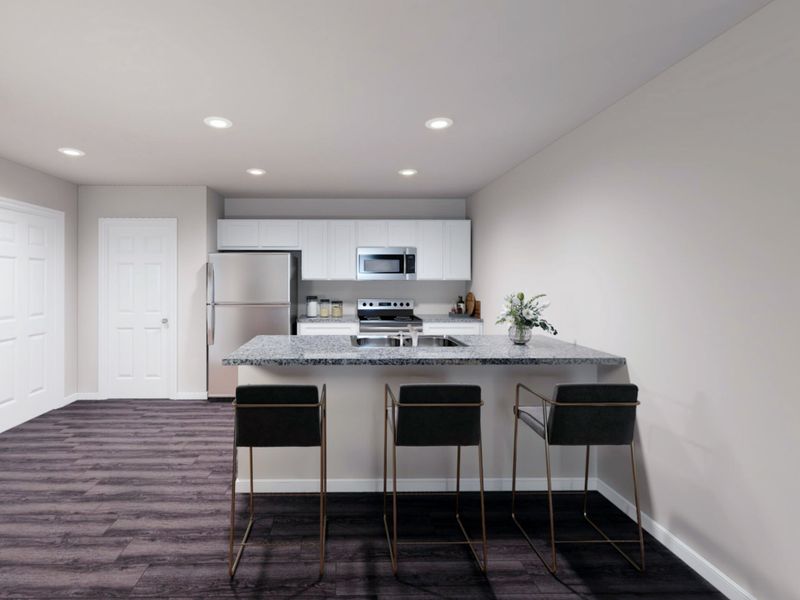 Furnished interior in a model home at Highland Place in Roxboro (Image 5).