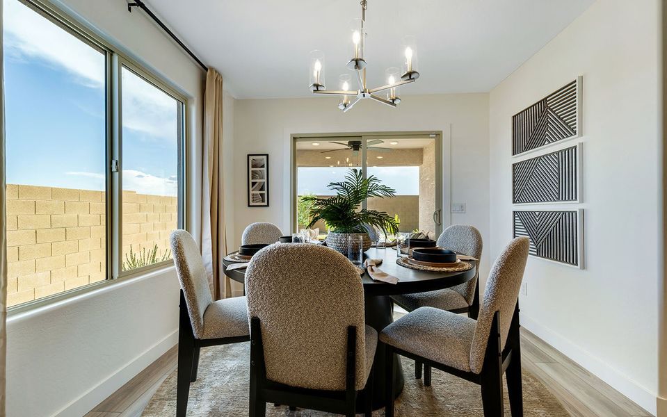Furnished interior in a model home at Rancho Santa Rosa in Maricopa (Image 39).