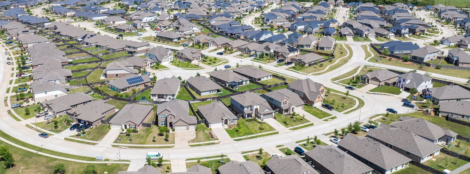 Aerial view of community