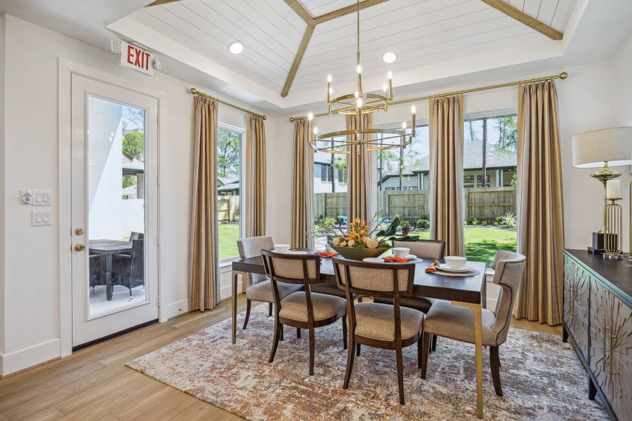 Furnished interior in a model home at ARTAVIA® - 60' in Conroe (Image 6).