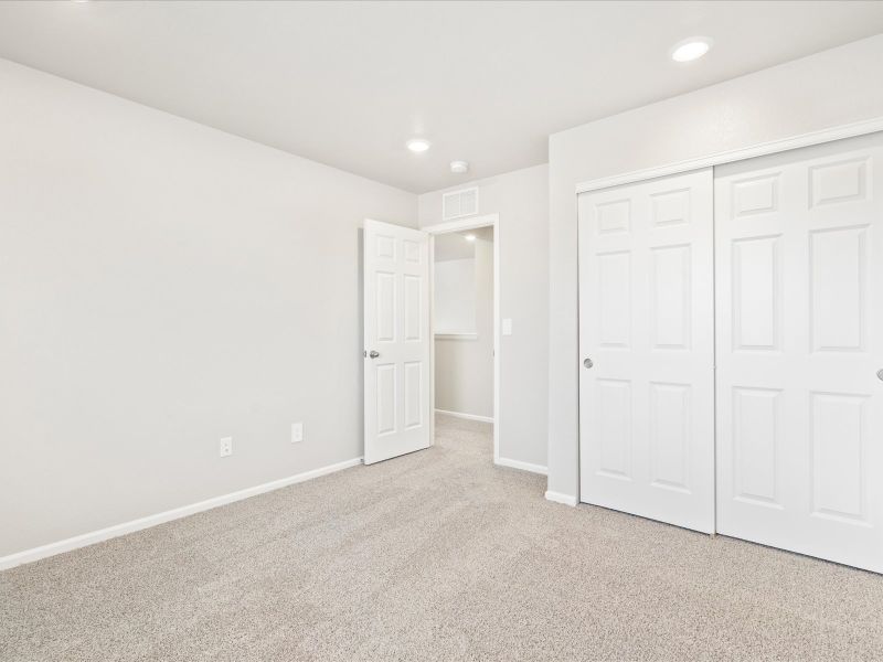 The Evergreen floorplan interior image taken at a Meritage Homes community in Northern Colorado.