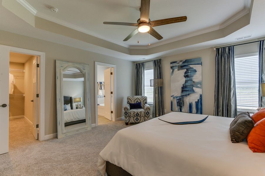 Furnished interior in a model home at Waterleigh in Moyock (Image 20).