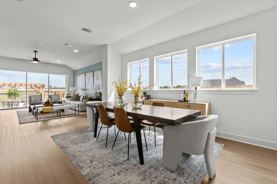 Furnished interior in a model home at Kissing Tree – Grove Series in San Marcos (Image 6).