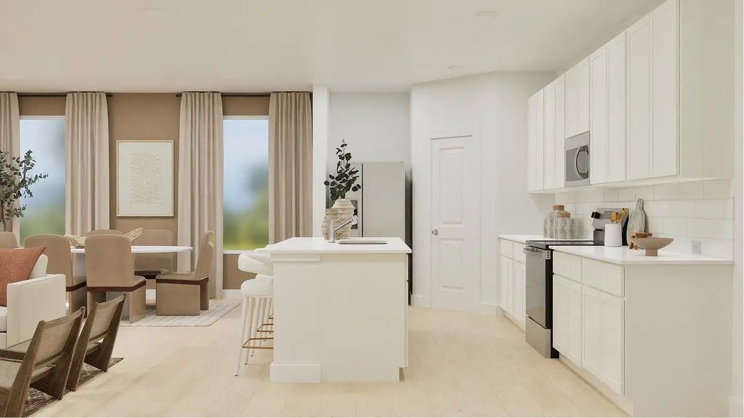 Furnished interior in a model home at Waterlin in St. Cloud (Image 27).