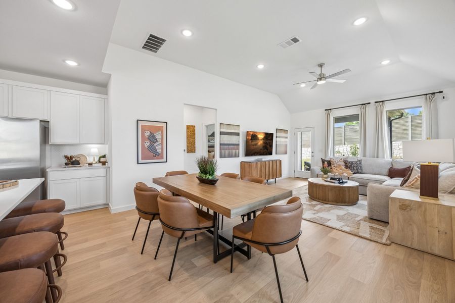 Furnished interior in a model home at Evelyn in Austin (Image 32).