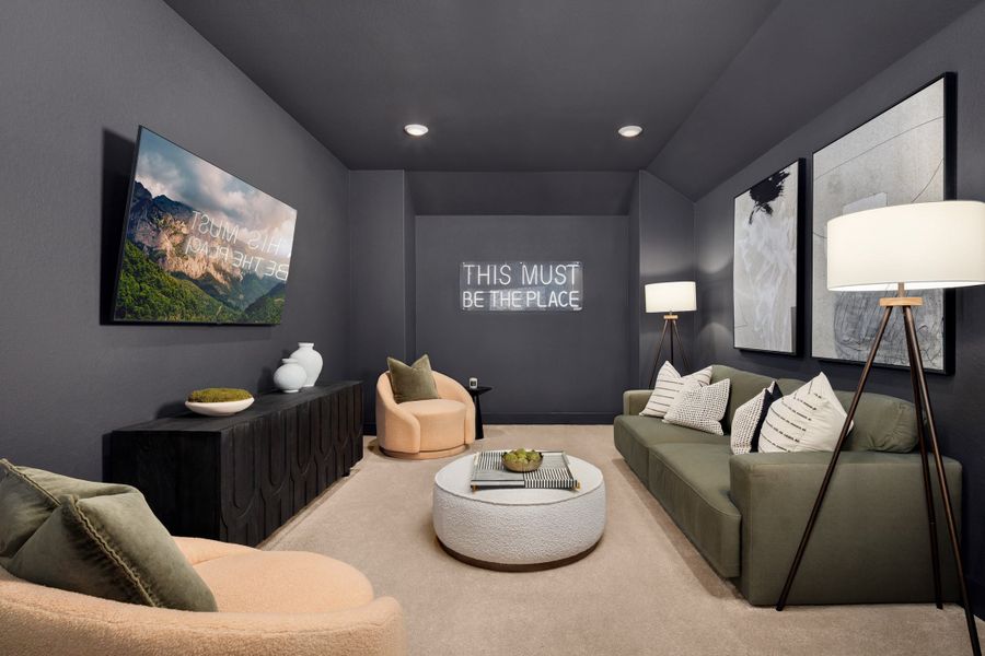 Furnished interior in a model home at Parmer Ranch in Georgetown (Image 43).