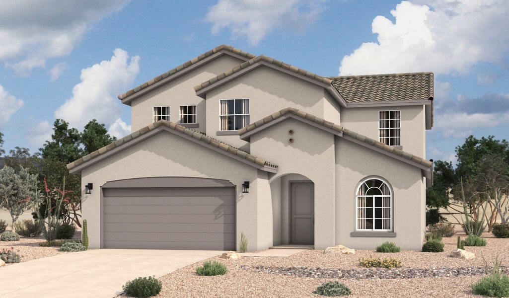 Front exterior of a home in the Paseo Del Este community, located in El Paso, TX (Image 21).