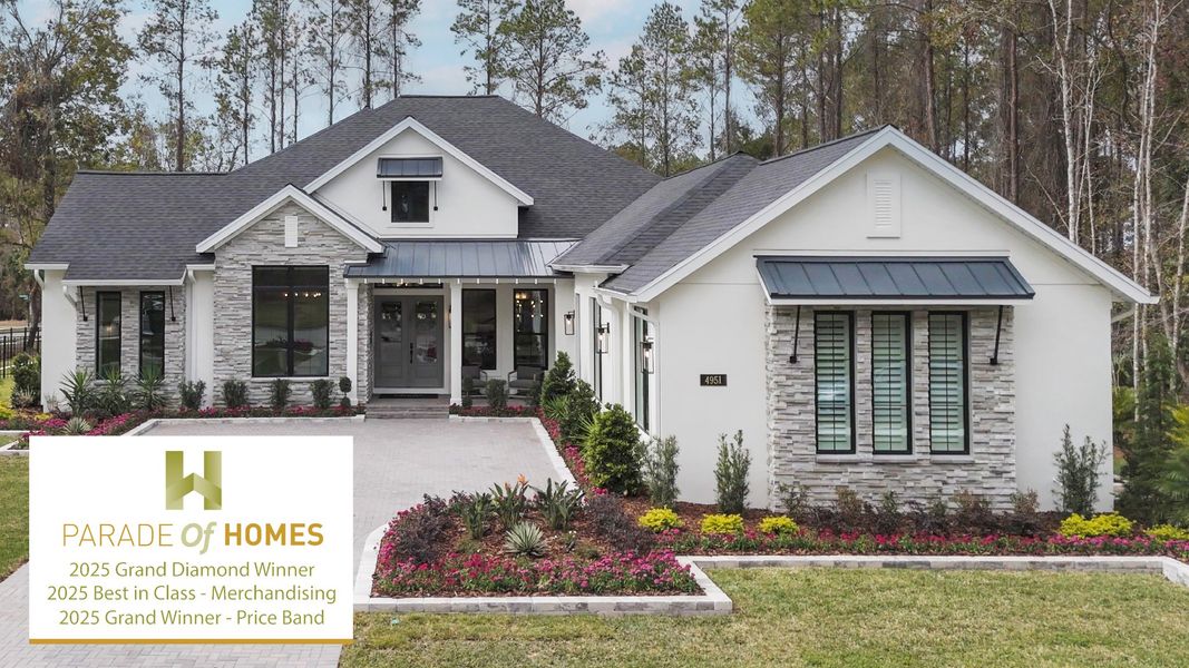 Front exterior of a home in the Southern Hills 65' community, located in Brooksville, FL (Image 1).