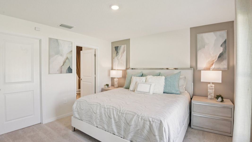 Furnished interior in a model home at Brighton Park in Hudson (Image 26).
