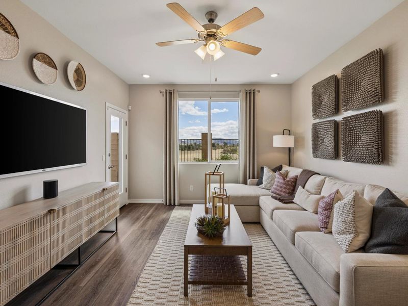 Furnished interior in a model home at Senator Cottages in Prescott (Image 3).