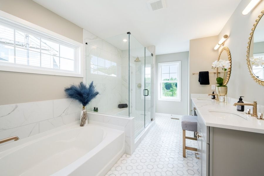 Furnished interior in a model home at Breakfast Point East in Panama City Beach (Image 50).