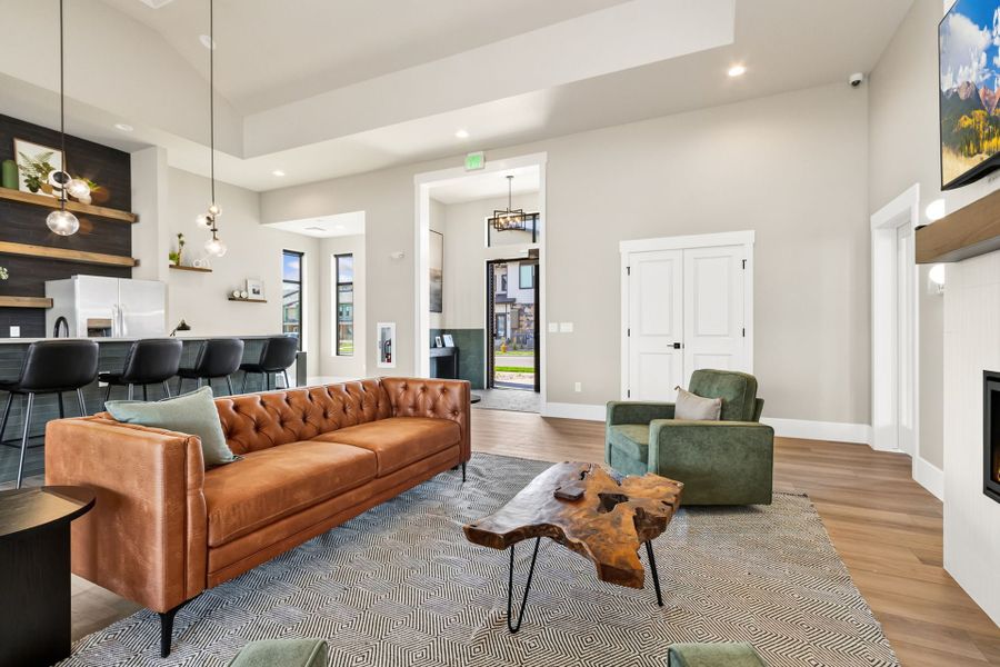 Furnished interior in a model home at Northfield at Old Town in Fort Collins (Image 10).