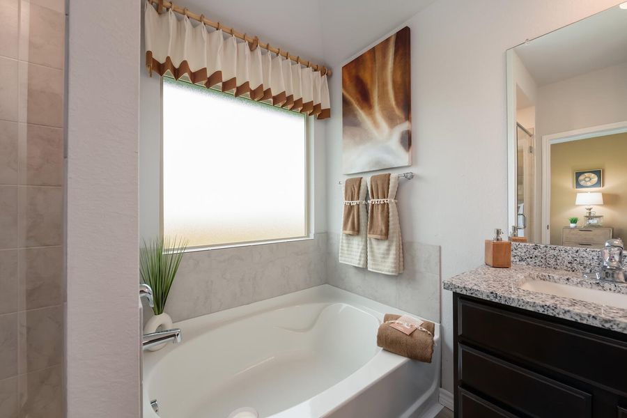 Furnished interior in a model home at Foxborough in Waco (Image 14). Furnished interior in a model home at Foxborough in Waco (Image 14).