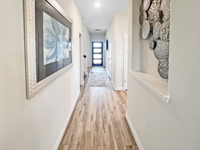 Furnished interior in a model home at Trails at Woodhaven Lakes in La Marque (Image 3).