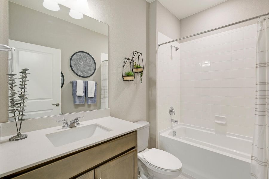 Furnished interior in a model home at Willow Springs Ranch in Monument (Image 19).