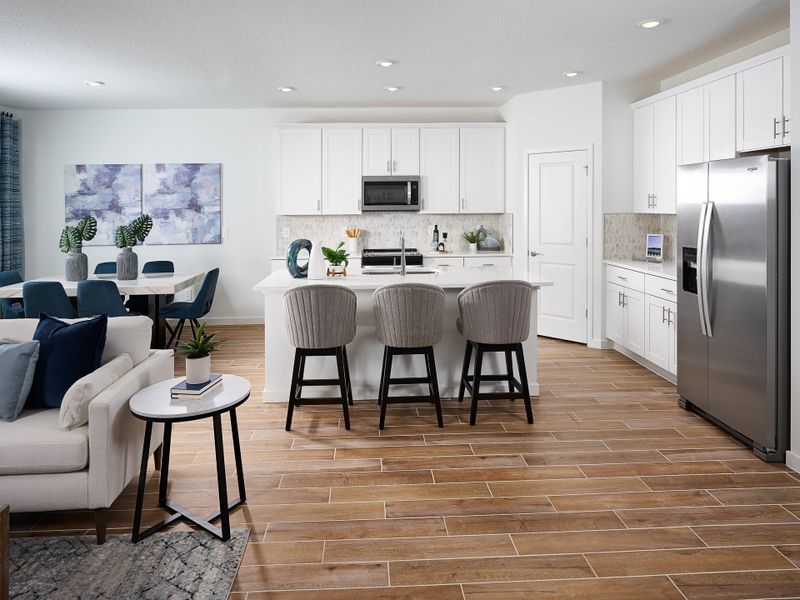 Kitchen of the Orchid model at Colbert Landings.