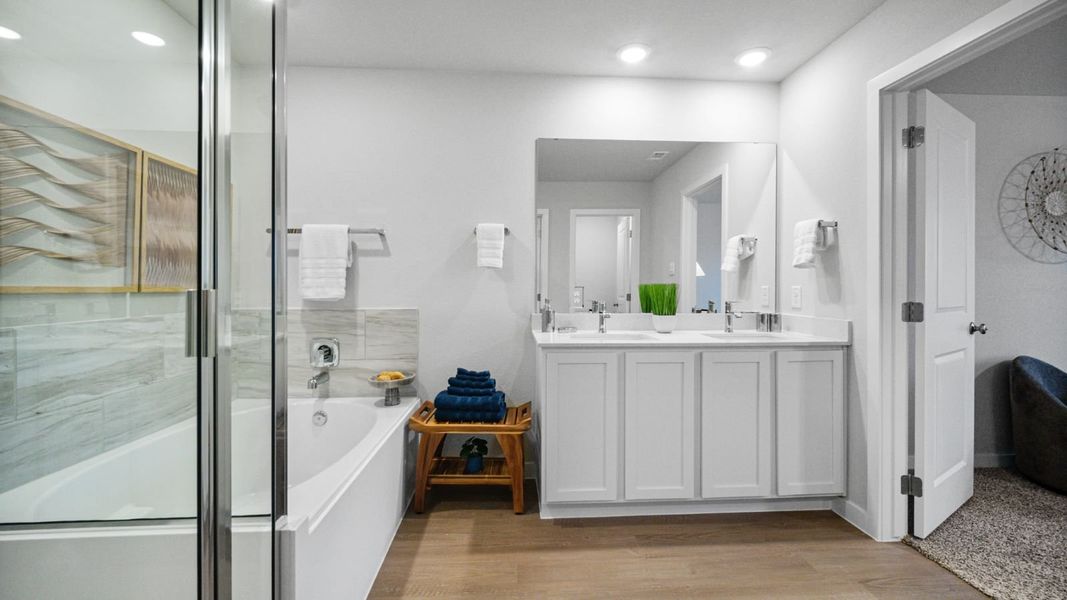 Furnished interior in a model home at Salem Crossing in Victoria (Image 25). Furnished interior in a model home at Salem Crossing in Victoria (Image 25).